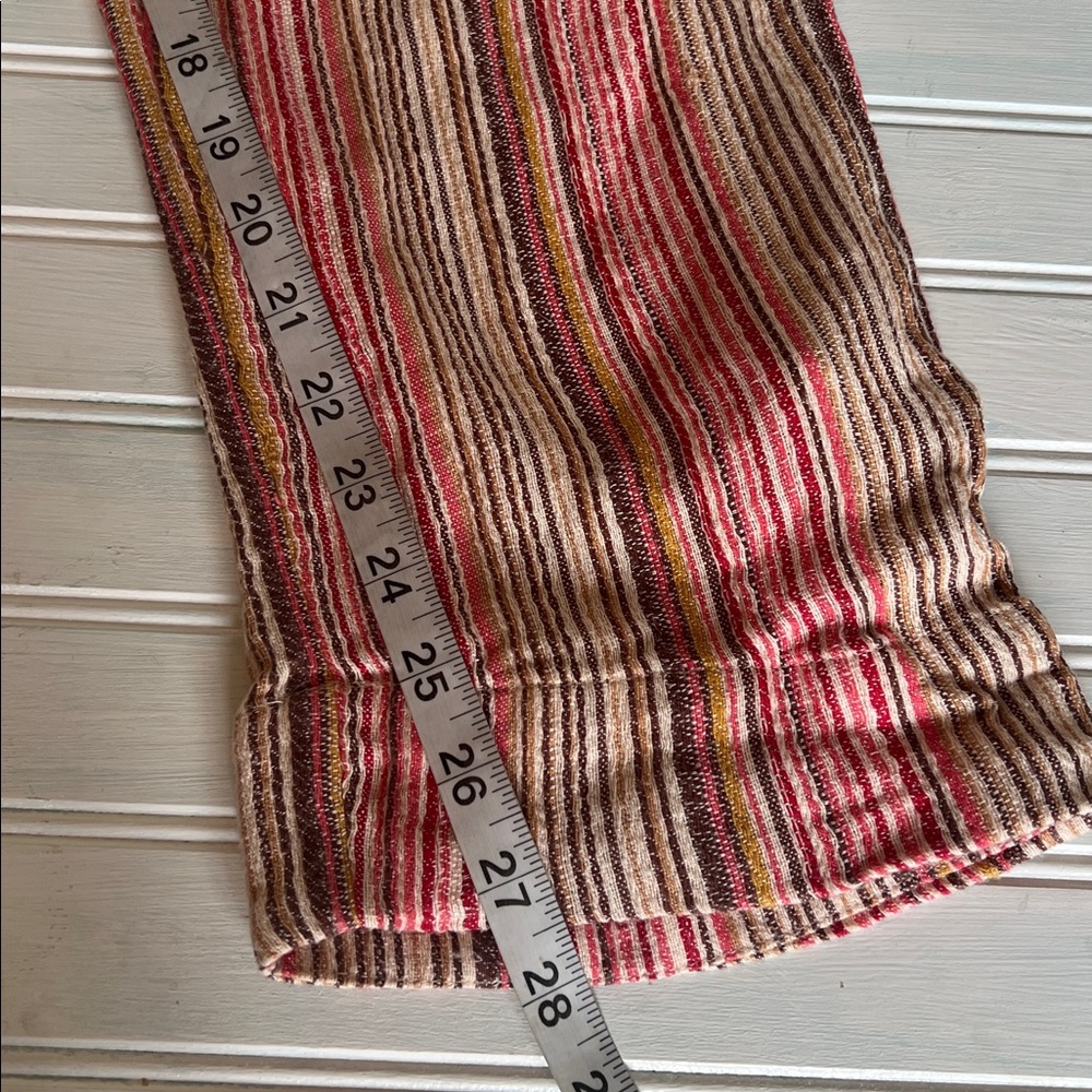 Sundance Striped Cuffed Gauzy Pull on Pants Medium 
Resort Indian Cotton - Picture 8 of 13